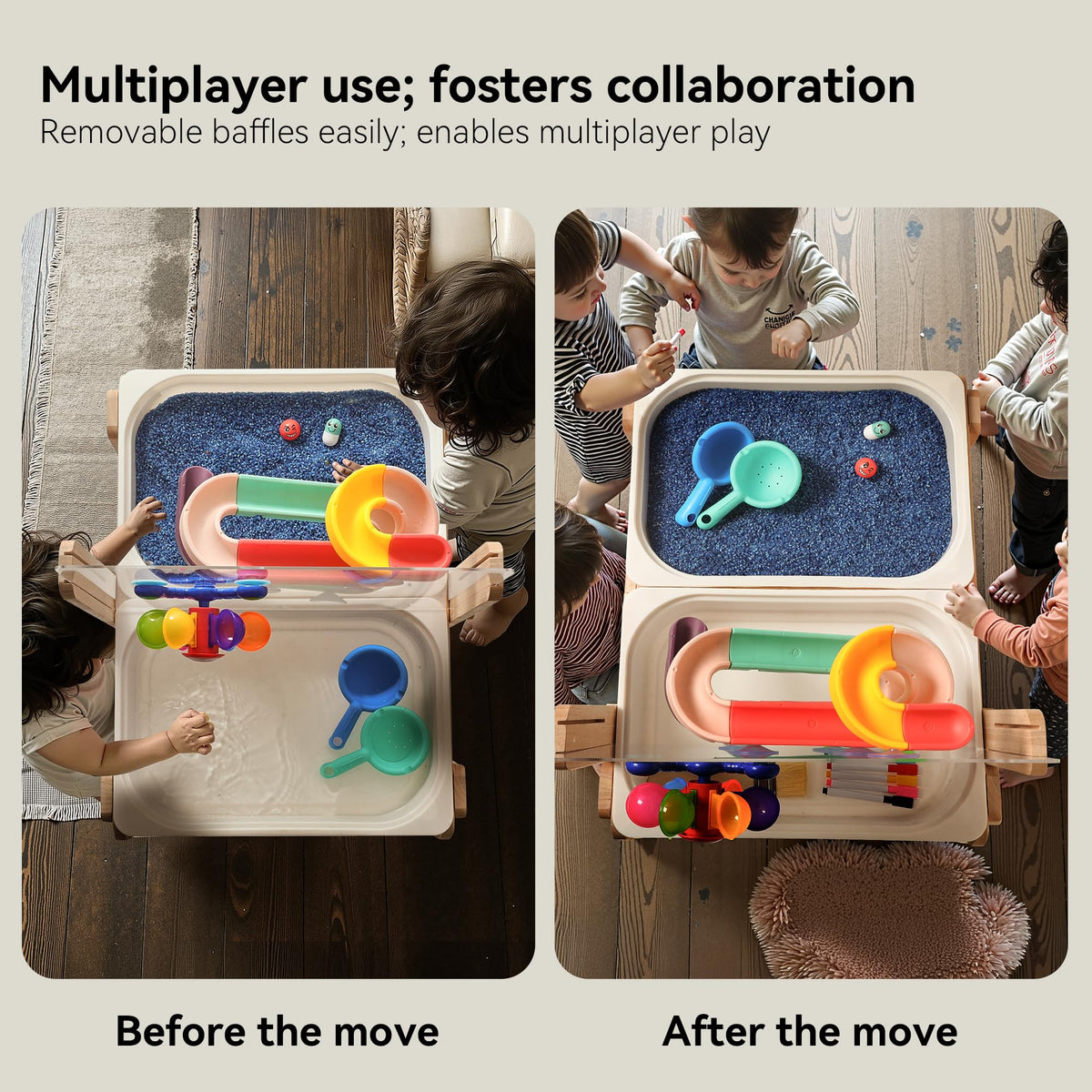 Bopoobo slide track inserts movement to improve hand-eye coordination