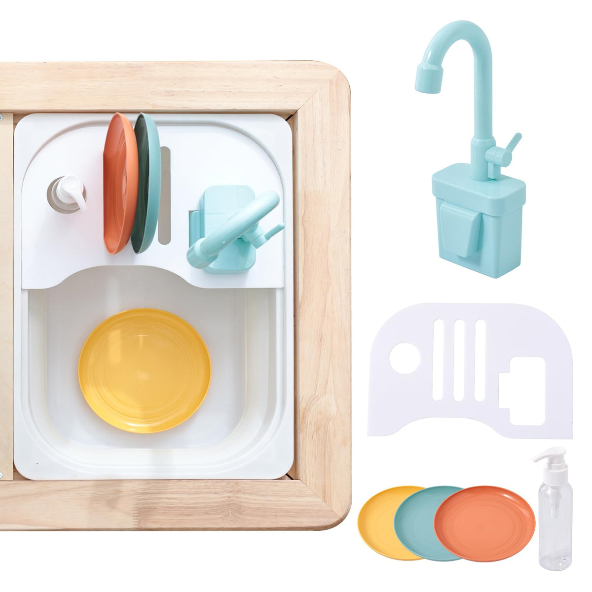 Bopoobo sensory sink with automatic pump invites hands-on learning and play.