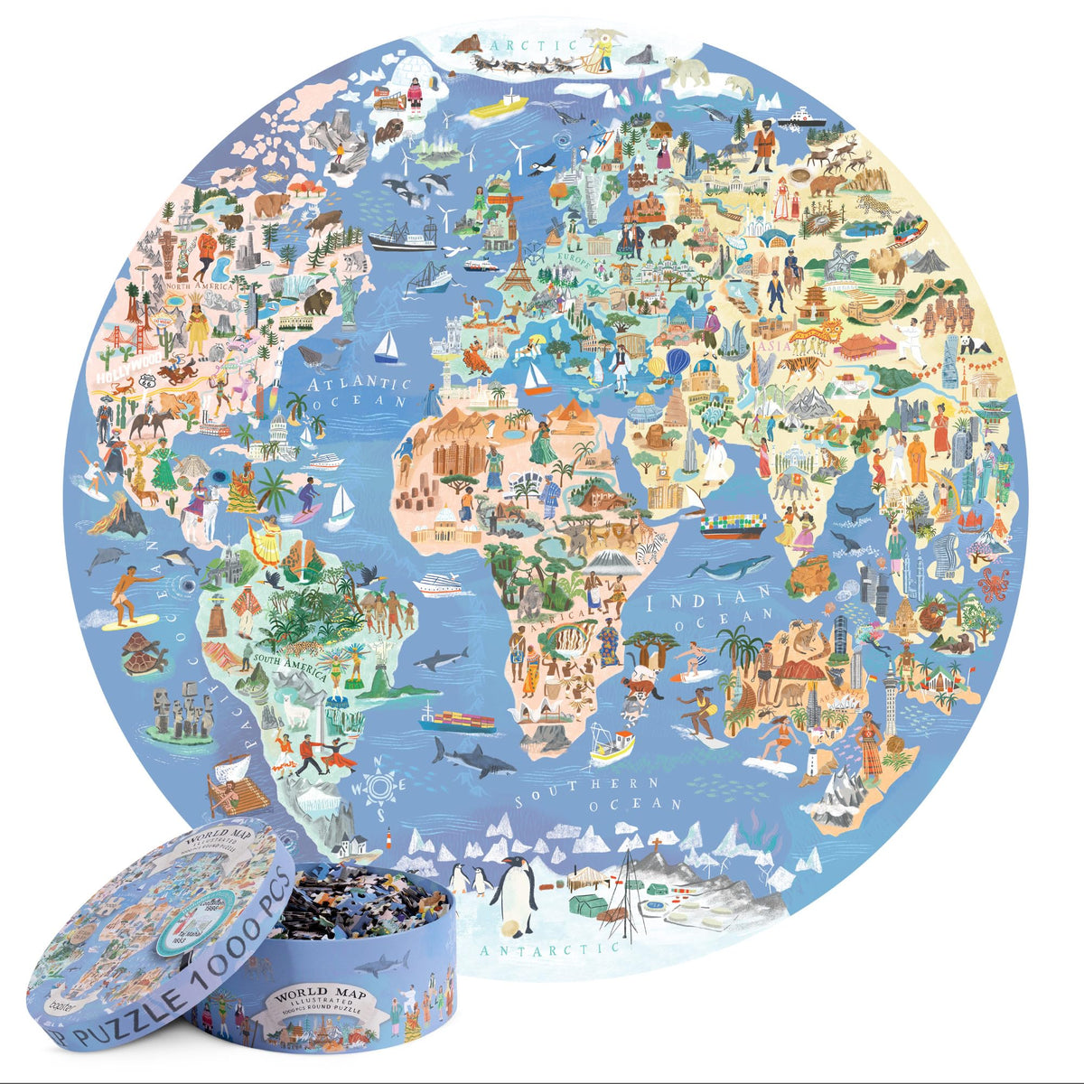 Bopster animals world map adds wildlife detail to the scene.