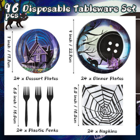 BOpusail starry night dessert plates 7in perfect for sweet treats at celebrations.