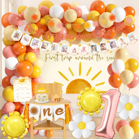 BORAMDO first trip around the sun banner creates warm ambience for 1st birthday photos