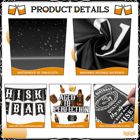BORAMDO foil balloons provide shiny accents for a festive whiskey scene.