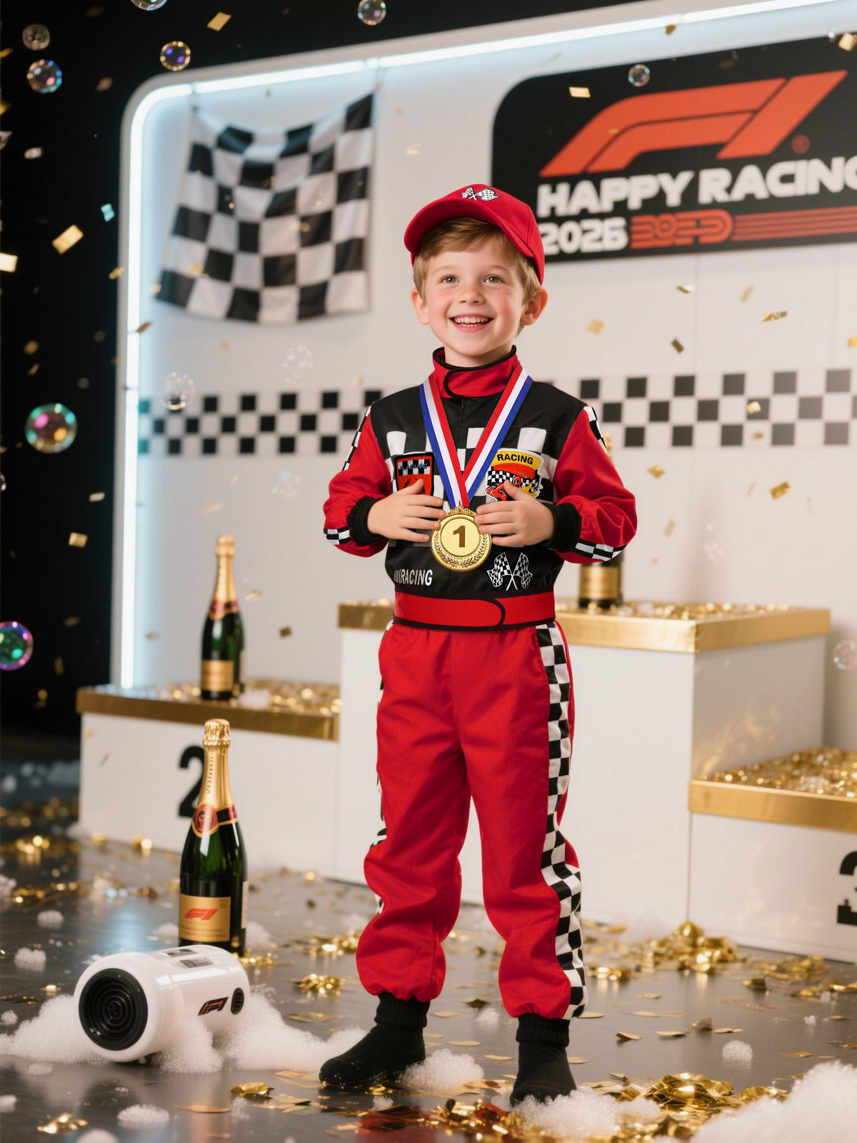 Bordazor Gold medal accent adds realistic racer flair