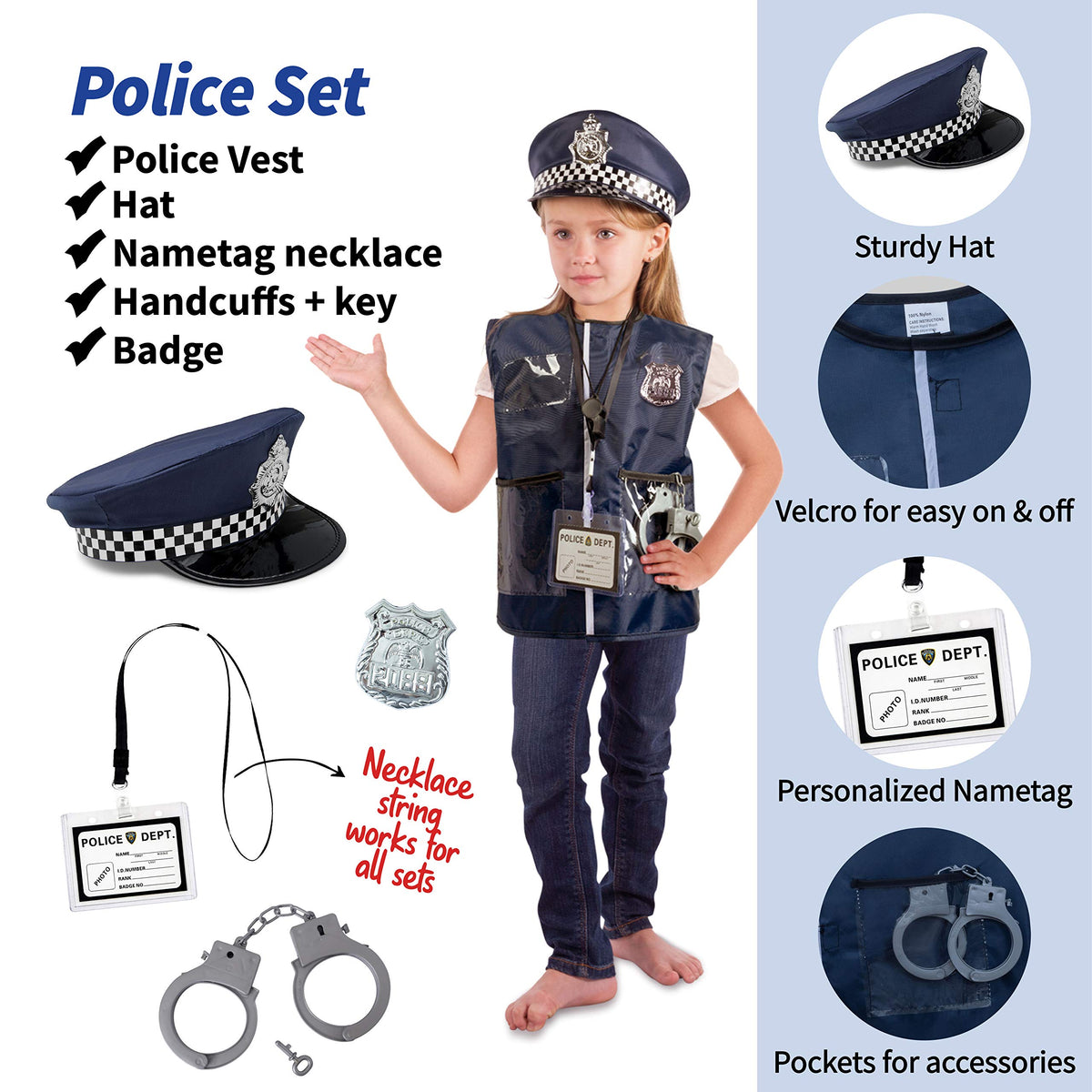 Born Toys 3-in-1 toddler dress up set showcases versatile pretend play.