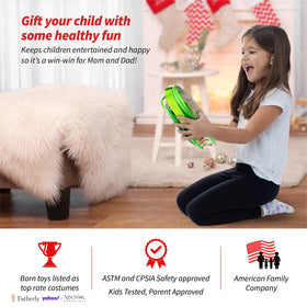 Born Toys Explorer costume scavenger hunt card, guides kids through interactive outdoor missions.