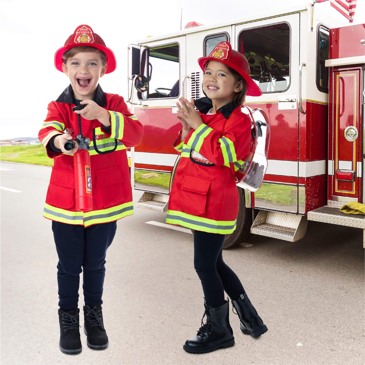 Born Toys pockets and prints keep accessories handy during rescue missions