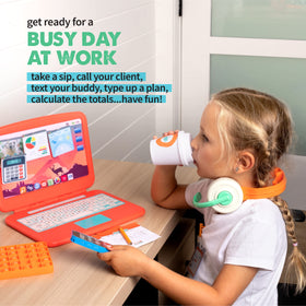 Born Toys pop-it calculator delivers tactile fun and basic counting during dramatic play.