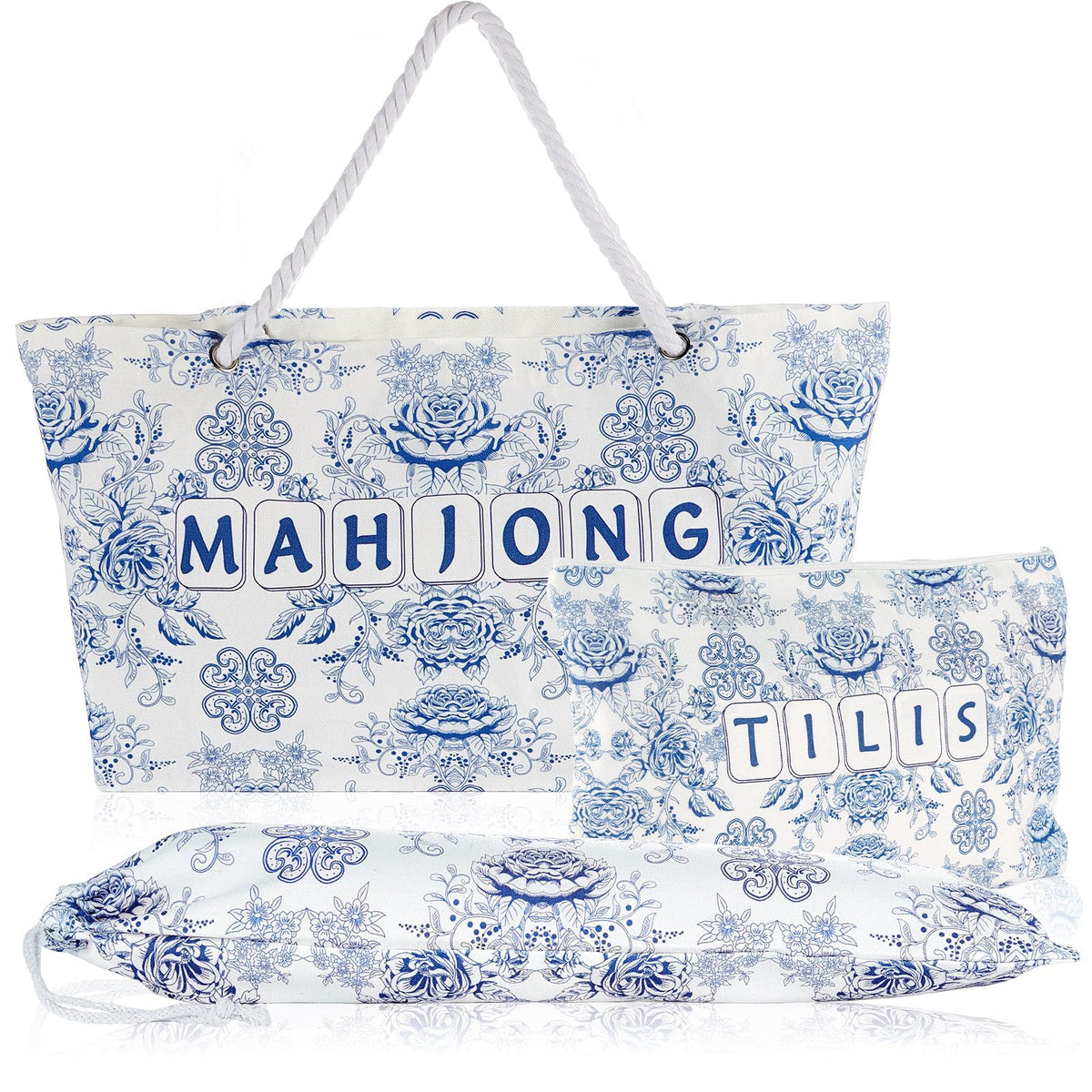 Bornerwhite mahjong bag set with tile case offering organized storage on the go