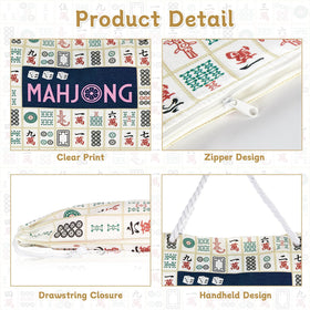 Bornerwhite mahjong bag durable shoulder strap for comfortable travel