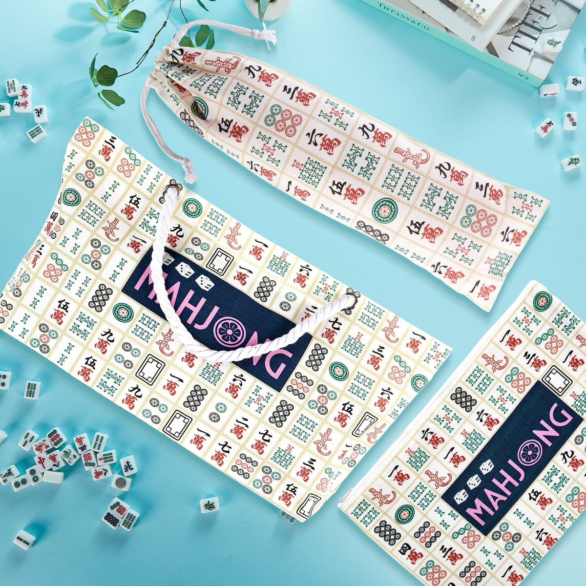Bornerwhite mahjong rack bag secures tiles and racks with ease