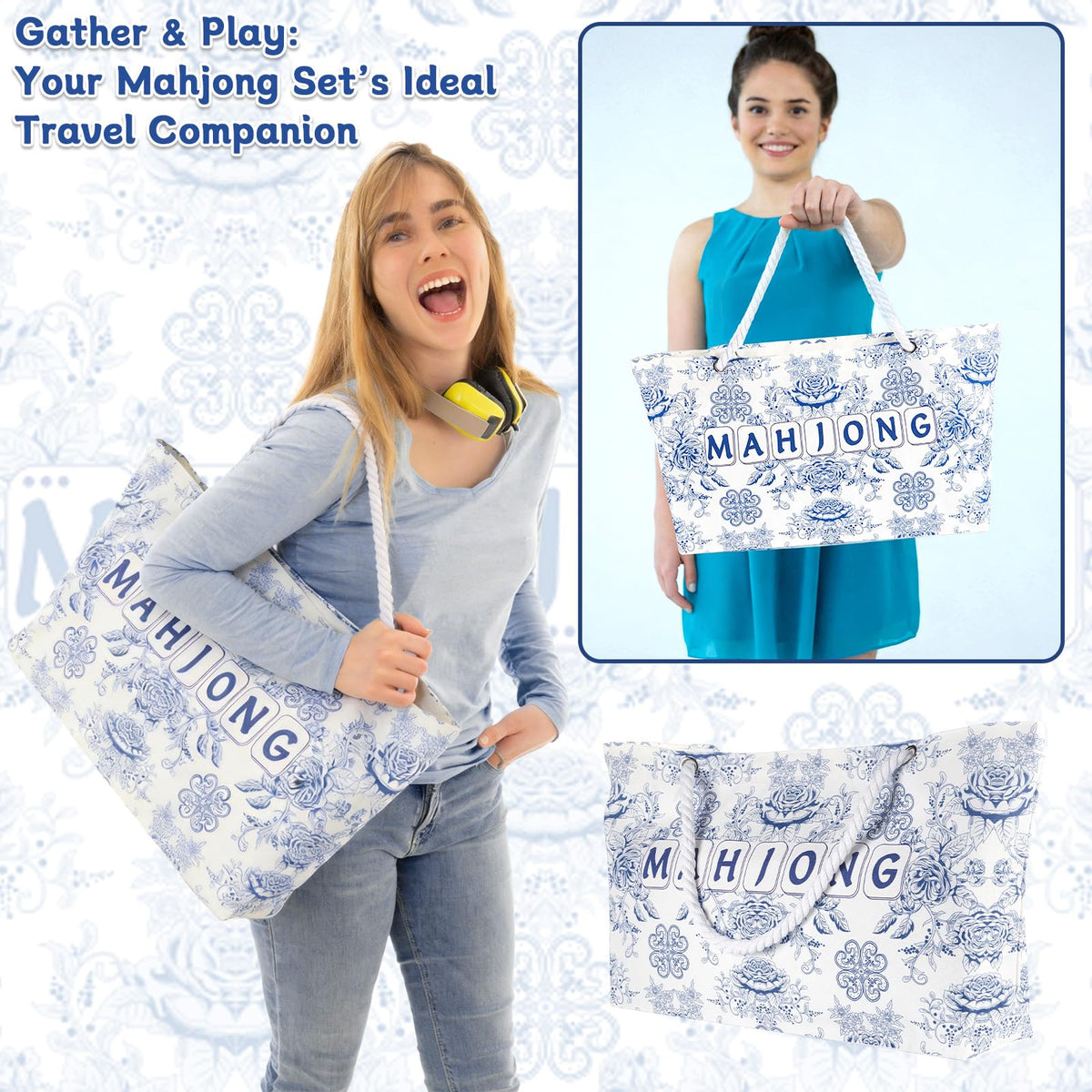 Zipper and drawstring closures ensure accessories stay safely stored