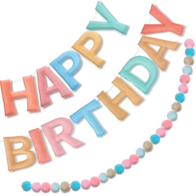 Bosctanuc pre-strung birthday banner for quick, stylish party setup.
