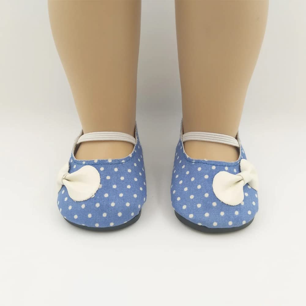 BOSOIRSOU 18-inch doll dance shoes for lively pretend play.