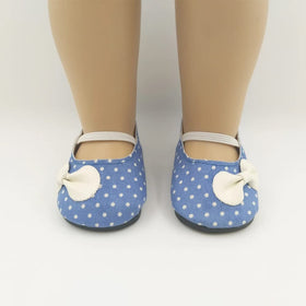 BOSOIRSOU 18-inch doll dance shoes for lively pretend play.