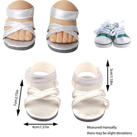 BOSOIRSOU 18-inch doll sandals for breezy, quick-dress outfits.