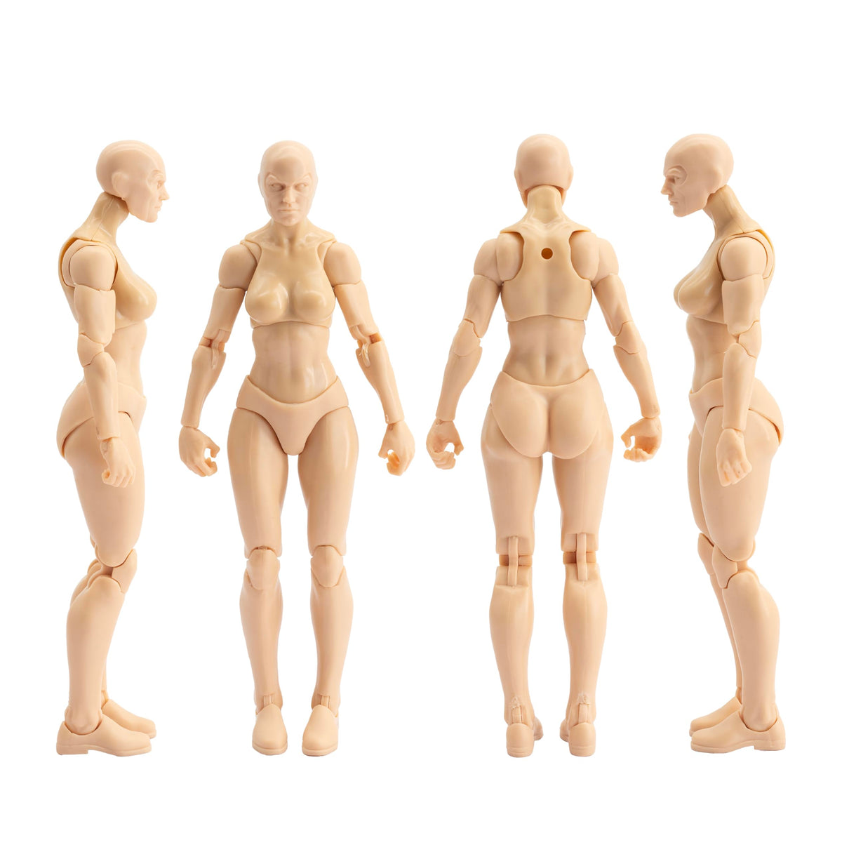 Champagne beige female body base for painting and personalized character design.