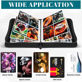 BOSTEPY portable card album with wrist strap for on-the-go collectors.