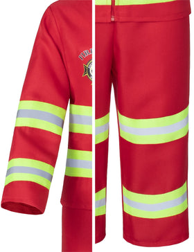 Bosvin firefighter belt secures the set for easy dress-up.