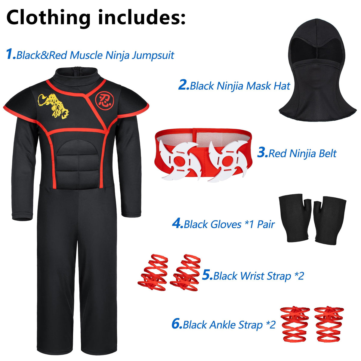 Bosvin Ninjia mask hat enhances authentic ninja look for kids