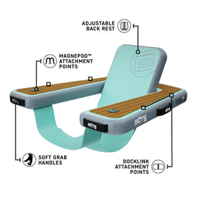 BOTE Hangout Chair at the beach demonstrates portable setup with carry bag.