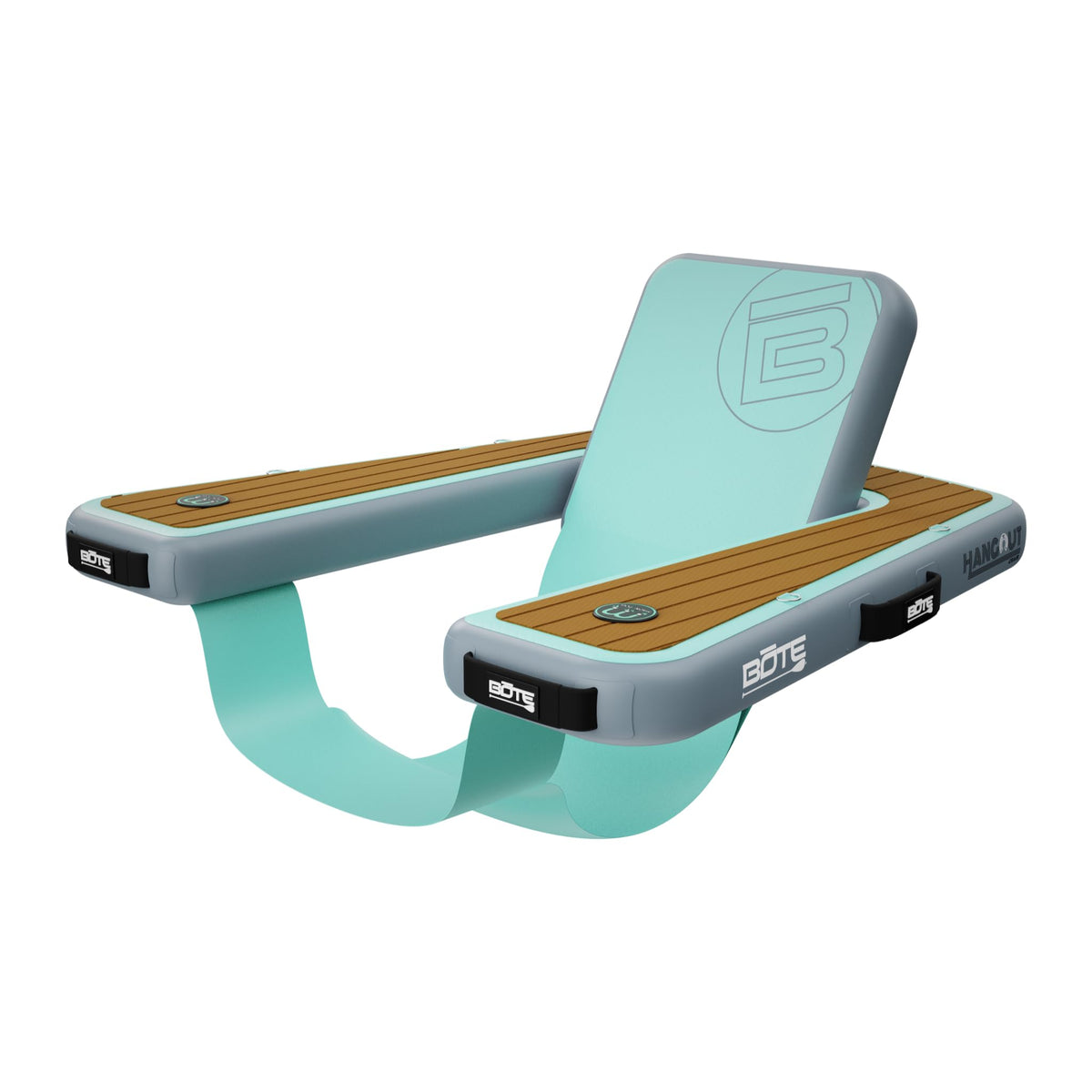 BOTE Hangout Chair floating in a pool for cooling, hands-free lounging.