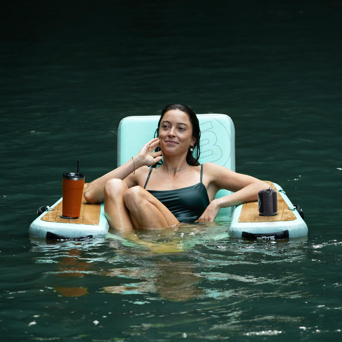 BOTE Hangout Chair on a lake offering reliable support for long days.