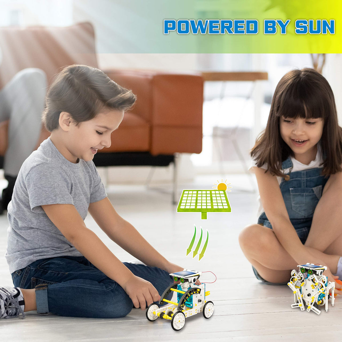 Bottleboom STEM 13-in-1 water robot test demonstrating solar powered mobility