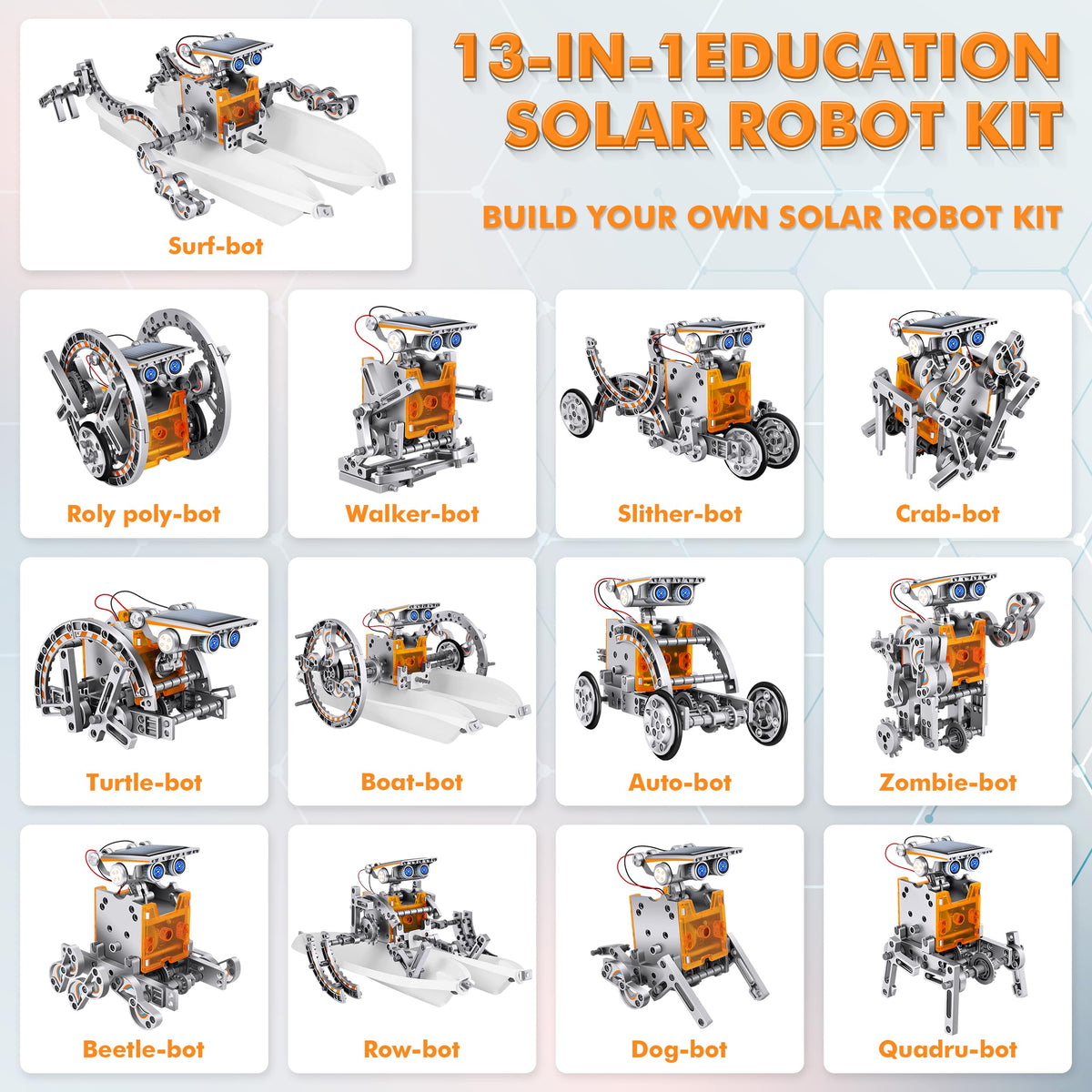 Bottleboom STEM robot on land and water shows versatile play opportunities.
