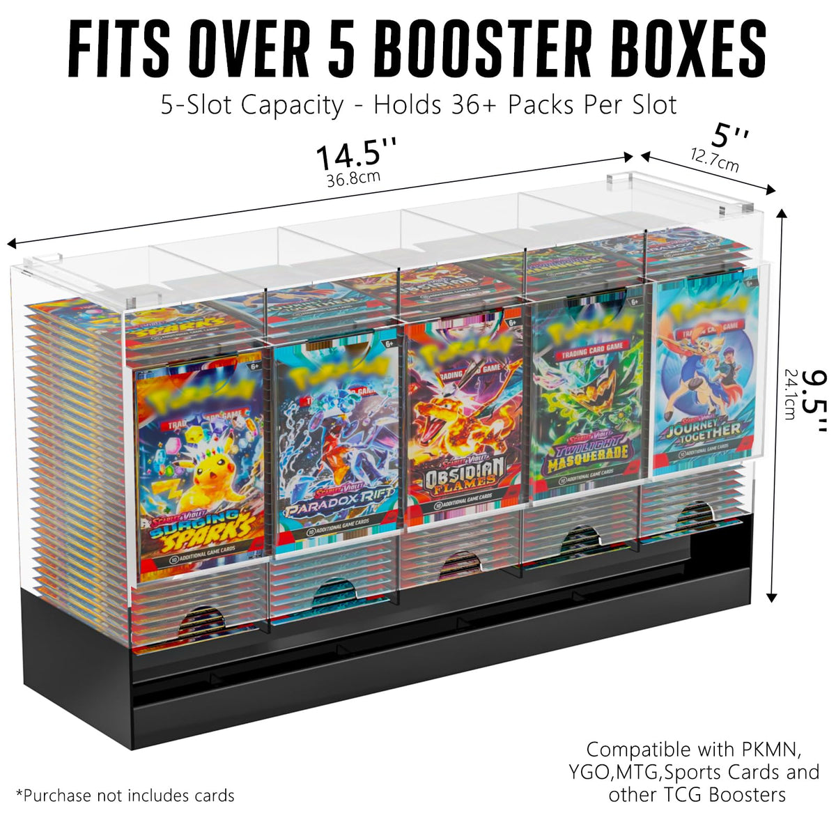 Botyboty booster dispenser side view highlighting compact shelf profile