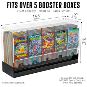 Botyboty booster dispenser side view highlighting compact shelf profile