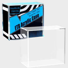Botyboty acrylic ETB protector case with magnetic top loading for easy access and secure display.