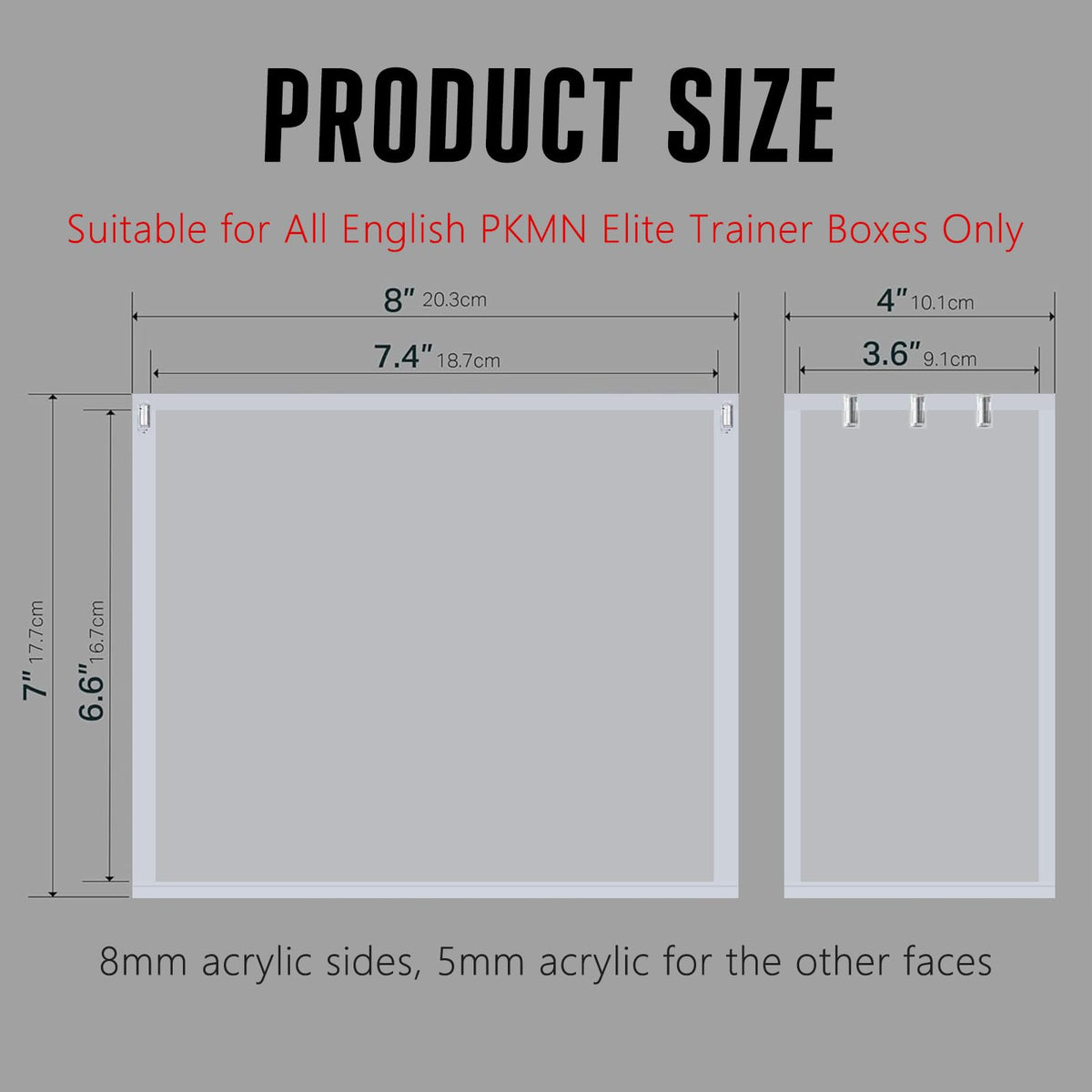 Botyboty ETB display case stackable design keeps multiple boxes organized and ready to showcase.