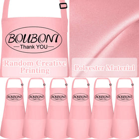 BOUBONI multi-use pink kids apron suitable for cooking, painting, and crafts.