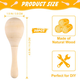 BOUBONI wooden maracas with ergonomic handle designed for small hands.