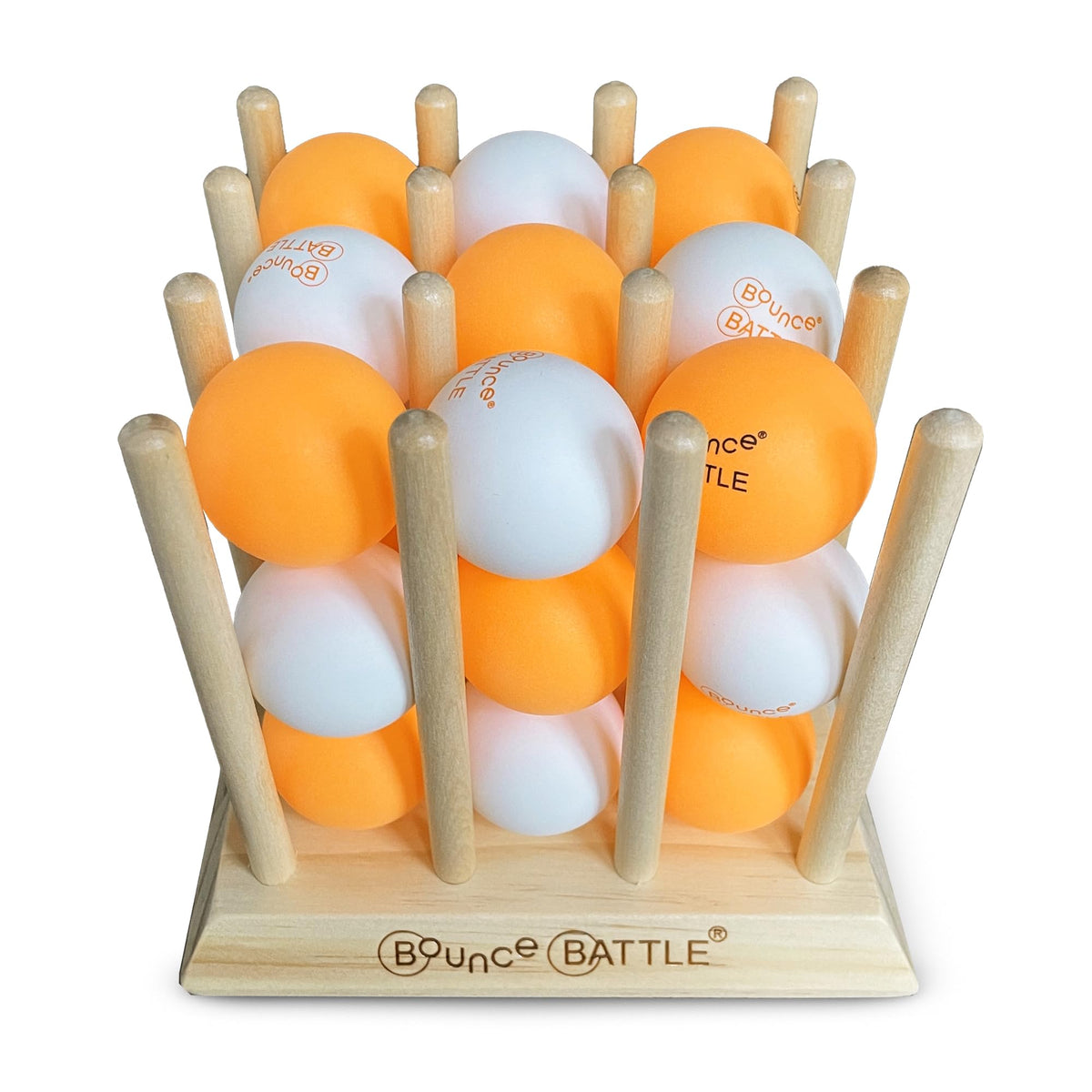 Bounce Battle Wood Edition family game night setup ready to play