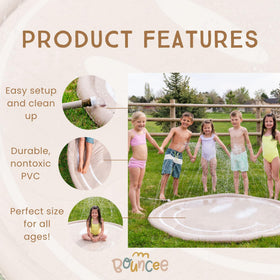 Bouncee backyard water park 68-inch model accommodates several kids at once.