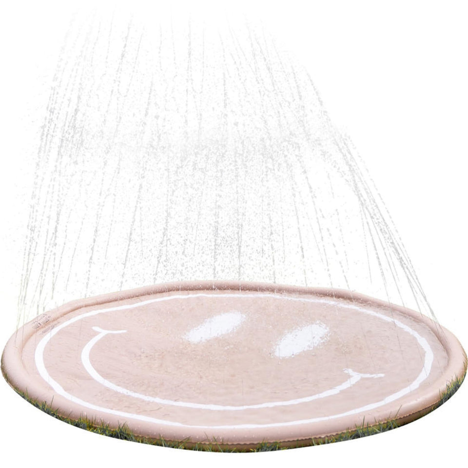 Bouncee splash pad sprinkler 68-inch diameter for spacious backyard water play.