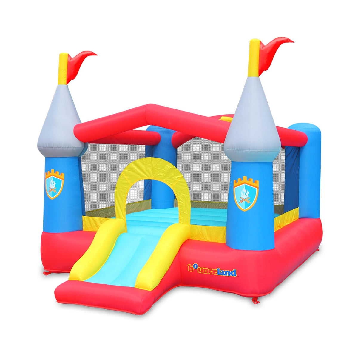 Bounceland bounce house castle outdoor view for active family fun