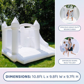 Bounceland Castle Palace Daydreamer Cloud Bounce House ground stakes add safety during play.