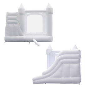 Bounceland Castle Palace Daydreamer Cloud Bounce House side view highlights spacious bounce area.