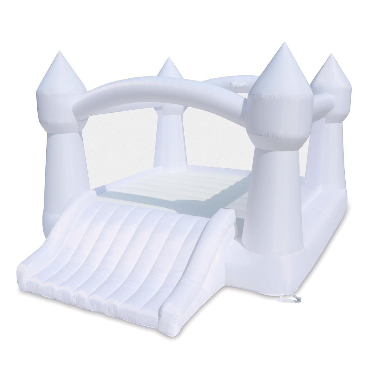 Bounceland Daydreamer cloud bounce house exterior with pastel castle design for outdoor fun
