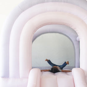 Bounceland Daydreamer compact footprint fits indoors and outdoors.