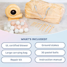 Bounceland Daydreamer UL blower included for quick inflation.