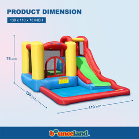 Bounceland Jump and Splash Adventure water slide provides a thrilling slide and splash zone.