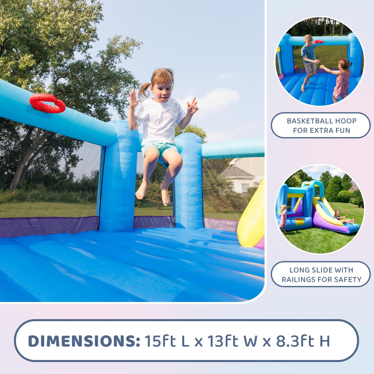 Bounceland Pop Star basketball hoop sparks friendly, active games.