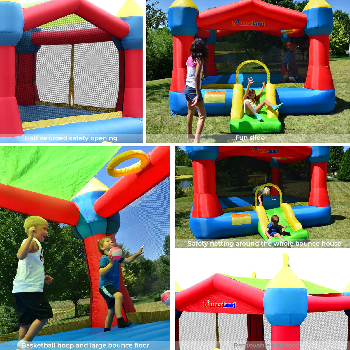 Puncture-proof material and reinforced stitching withstand active outdoor play.