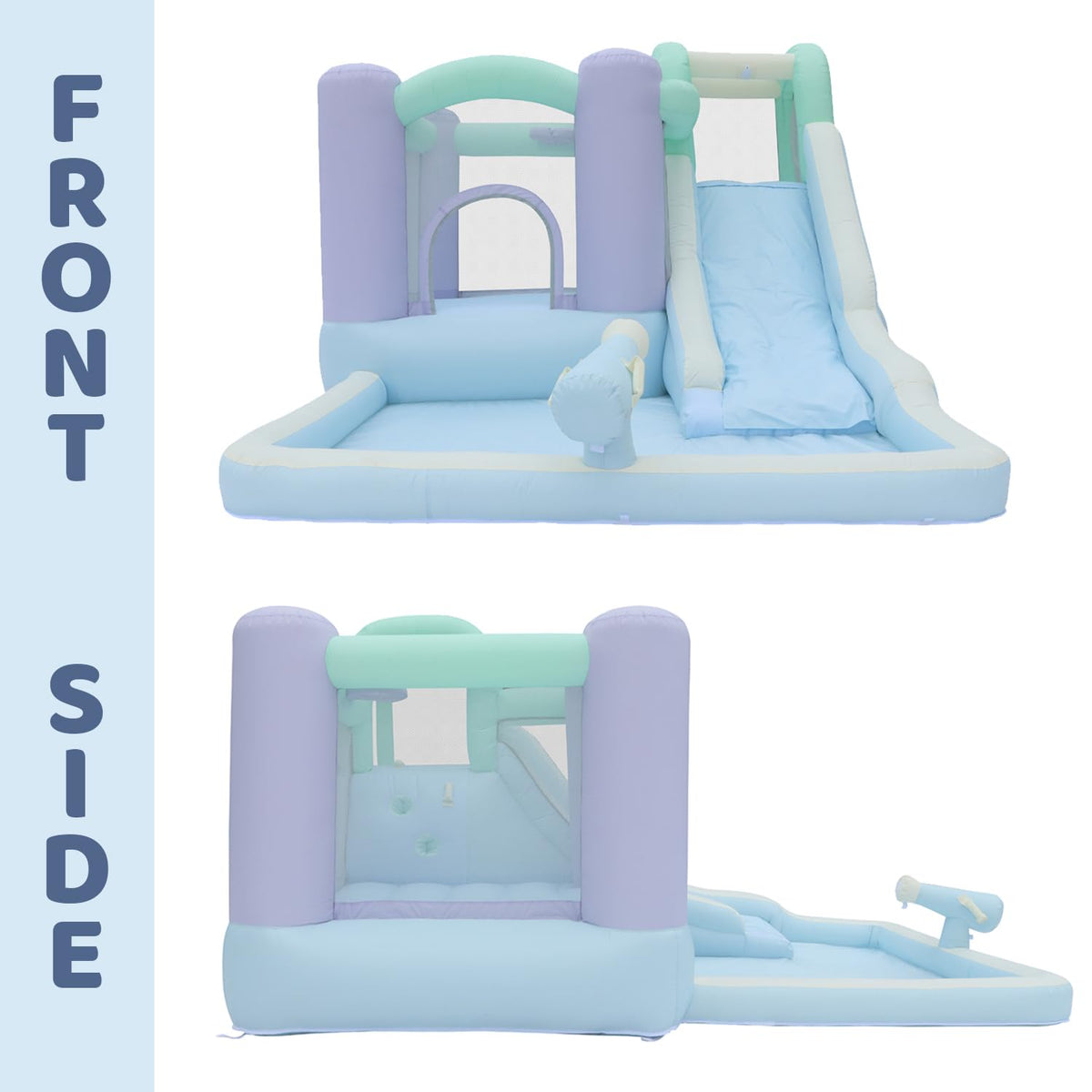 Bounceland Splash Zone Dream water slide with kids enjoying a sunny day.