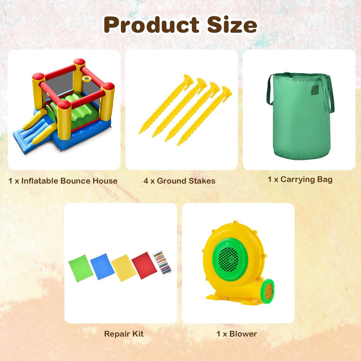 BOUNTECH inflatable with 550W blower included for quick setup