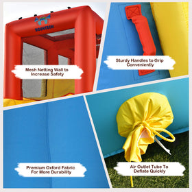 BOUNTECH climbing wall with safety mesh for supervised climbing