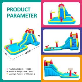 Bounwell basketball hoop adds a playful competition to slide play.